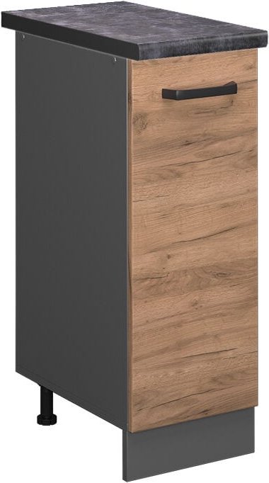 Vicco - Unterschrank R-Line, Goldkraft Eiche, 30 cm , ap Anthrazit