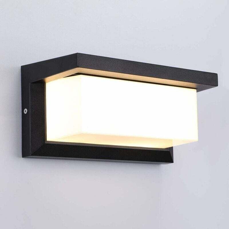 Moderne LED-Außenwandleuchte, 18 W, wasserdicht (IP65), Aluminium, Anthrazit, dekorative Beleuchtung für Hof, Garten, Te...