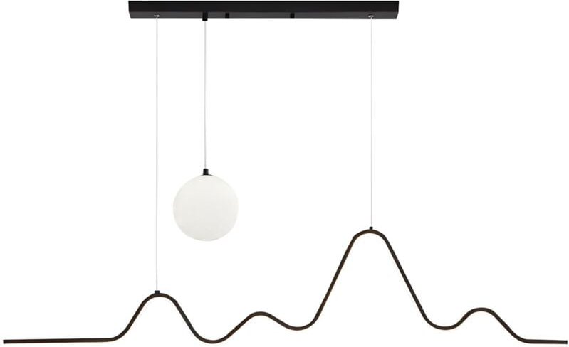 Led-Hängelampe Toolight Lhj033-Cp 25 Black, Bruhed Gold