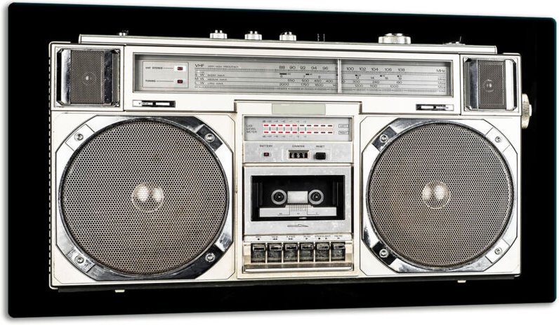 Glasschild Schneidebrett 52x30 Musik