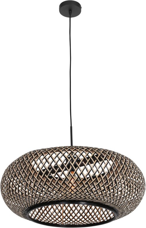 Steinhauer - Anne Lighting - hängeleuchte - Maze - schwarz - bambus holz - ø