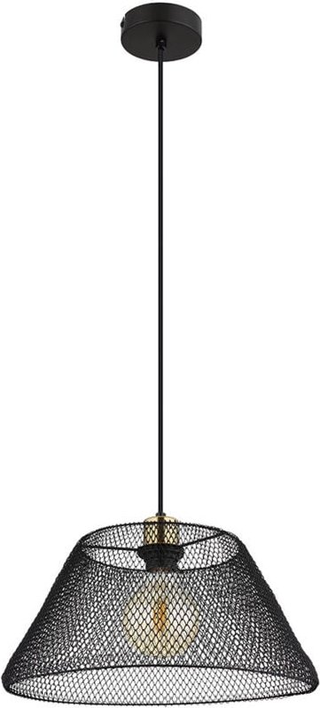 Hängelampe Pendelleuchte Esstischlampe schwarz Gitter Wohnzimmerlampe h 120 cm