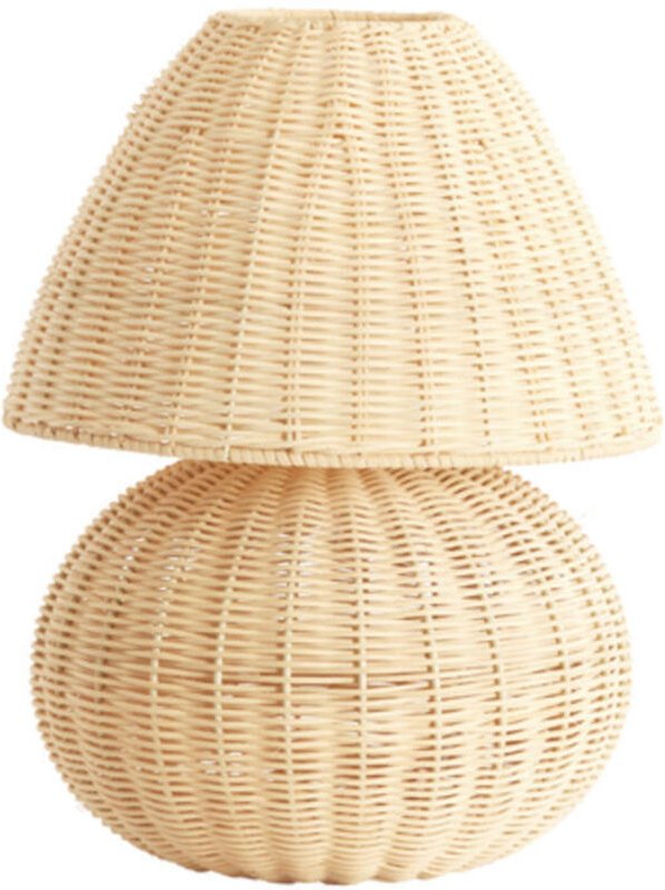 Light & Living - tischlampe - Mavon - natürlich - rattan - Ø 28cm