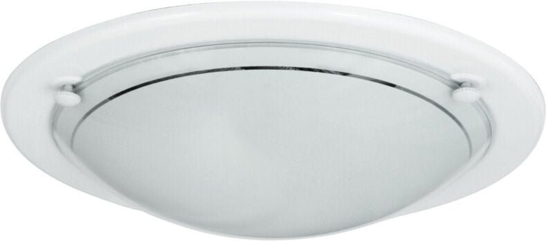 Glas Deckenleuchte 28,5 cm E27 1x60W weiß rund Ufo 5101 Rabalux