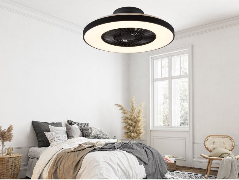 Reality - Deckenleuchte mit Ventilator halmstad Fernbedienung & Nachtlicht ø 59cm