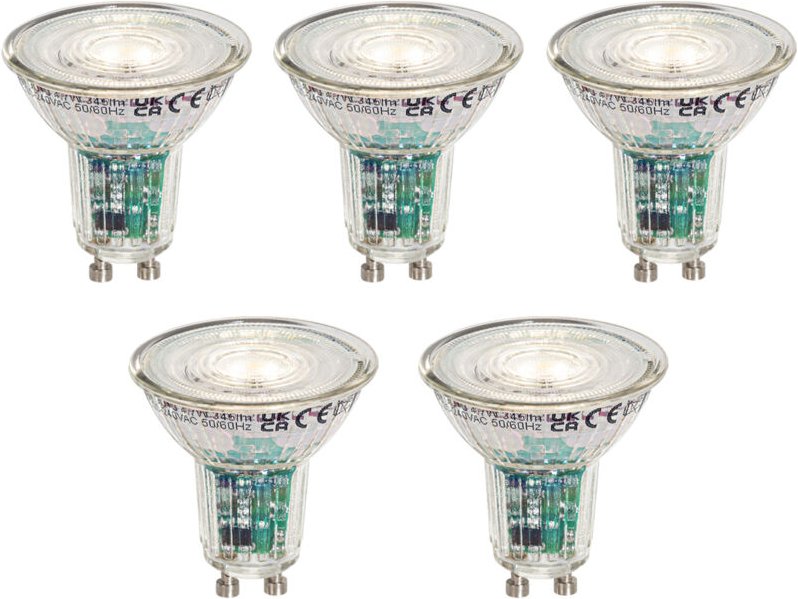 5er-Set Smart GU10 50mm LED-Lampen Klar 4,7W 345 lm 2200-4000K