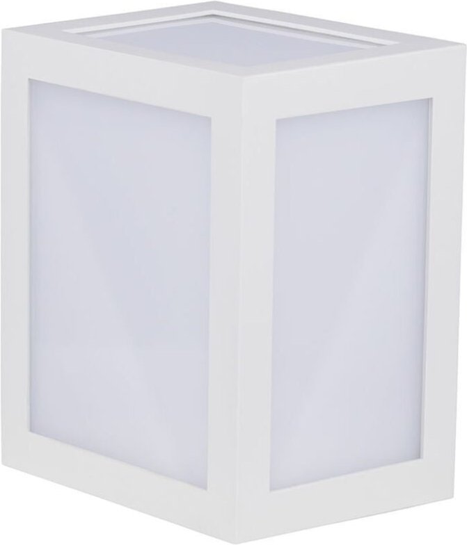 12W quadratische LED-Laternen-Wandleuchte, Weiß, Naturweiß, IP65 - V-tac