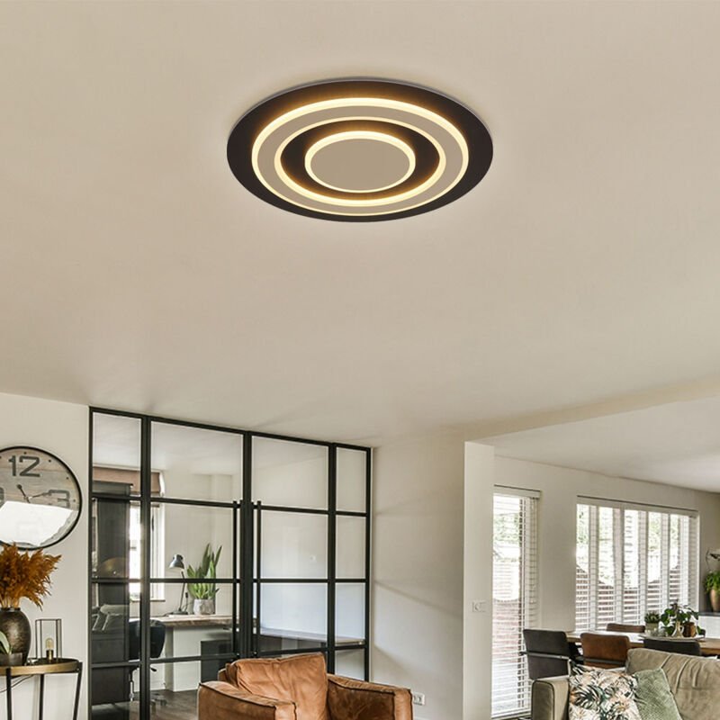 Globo Lighting - Deckenleuchte Deckenlampe Schlafzimmerlampe Esszimmerleuchte champagnerfarben dunkelbraun, Metall mdf, ...