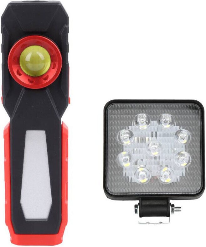 27W 9LED 7200LM IP67 Wasserdicht 6500K-7500K Kfz-Arbeitsleuchte für LKWs, Geländewagen, ATVs, UTVs, quadratisch + wieder...