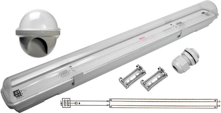 Wasserdichter LED-Streifen für 1 T8 LED-Röhre 150 cm IP65