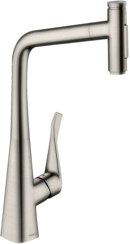 M71 - Spültischarmatur M7117-H320 mit ausziehbarer Geschirrbrause, sBOX, Edelstahl 73816800 - Hansgrohe