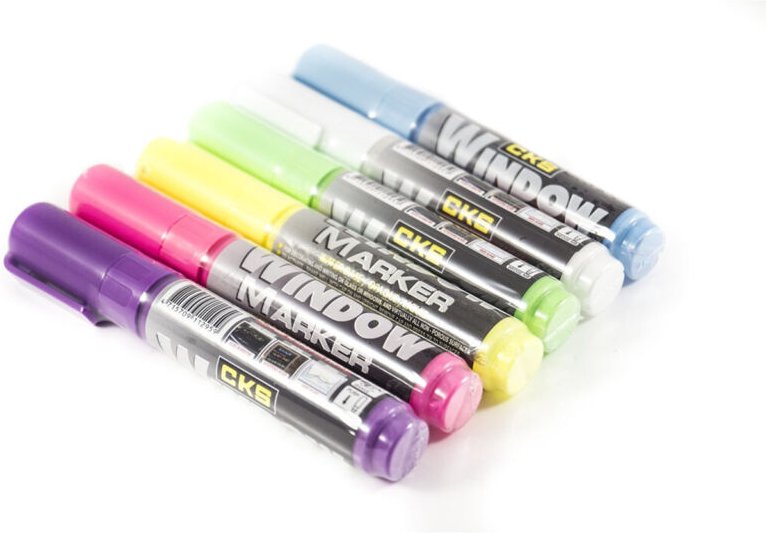 Trade Shop Traesio - Trade Shop - kit 6 pennarellen für luminosa led luminosa ri-scrivibile fluorescenti fluo -