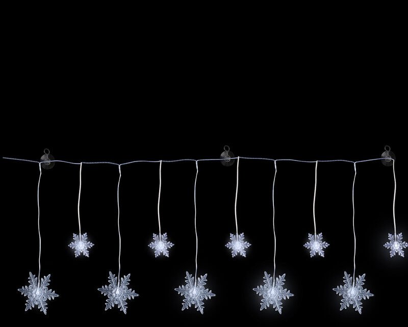 Schneeflocken Lichterkette 10LEDs kaltweiß-DLK083