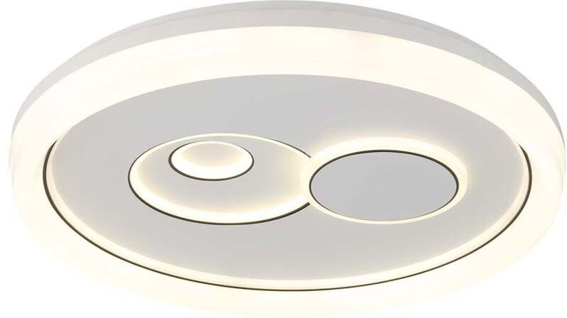 LED Deckenleuchte Deckenlampe, Memoryfunktion weiß matt, Acryl opal, CCT D 49 cm