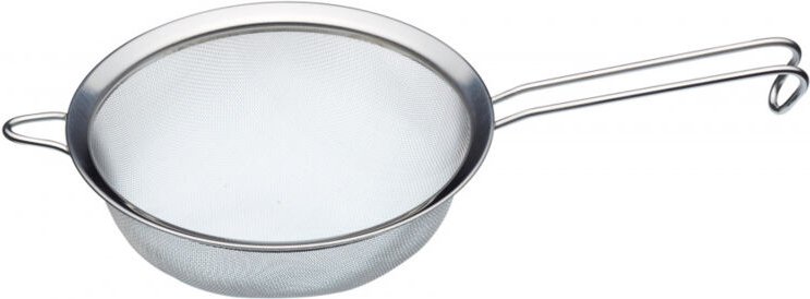 KitchenCraft MasterClass Sieb of Edelstahl, stabiles Maschenbild, 18 cm - plissiert
