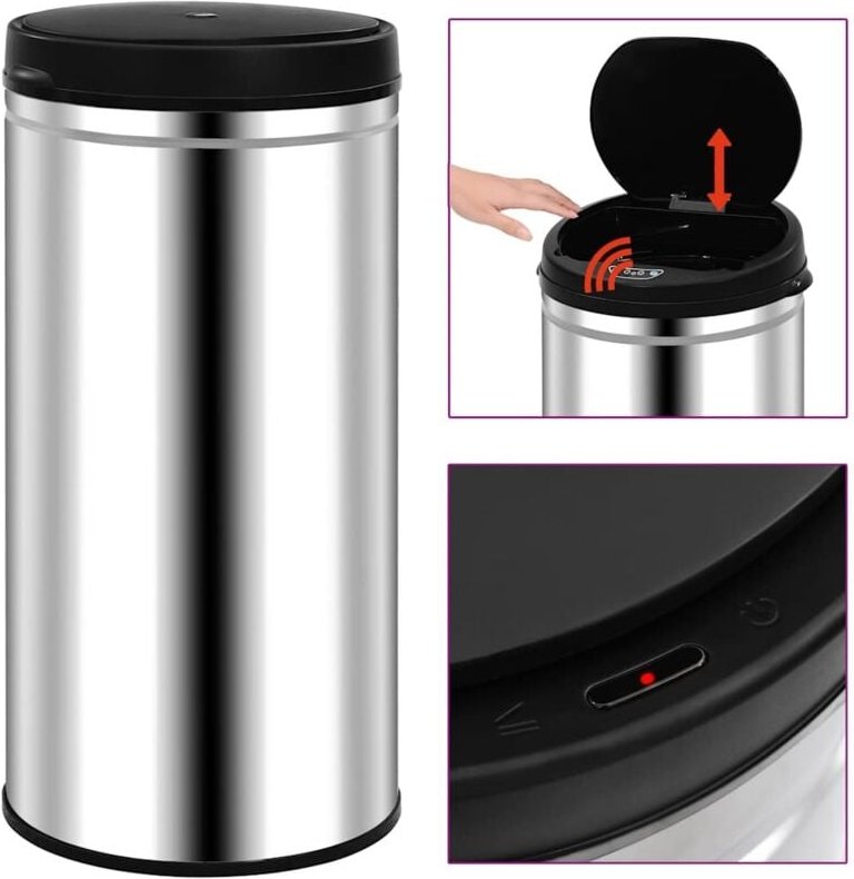 Automatischer Sensor-Mülleimer 70 l Edelstahl - Vidaxl