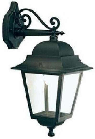 Quadrated outdoor applique in low large black 992/06