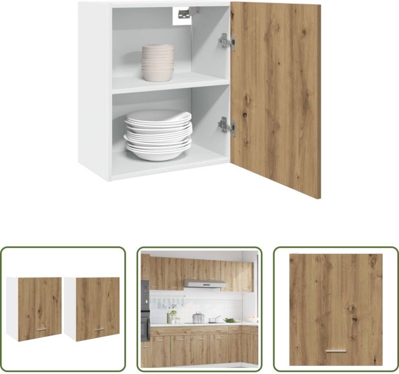 vidaXL Stauraum - Hängeschränke 2 Stk. Lyon Artisan-Eiche 50x31x60 cm Holzwerkstoff