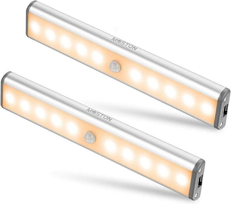 Schrankleuchte, Schrankleuchte mit Bewegungssensor, kabellose Schrankleuchte mit eingebautem Akku, magnetisches Nachtlic...