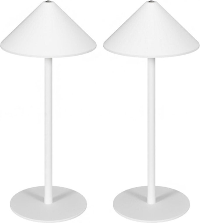 Tischlampe 2er Set Tischleuchte mit 3 Lichtfarben, Aufladbare USB A+C Nachttischlampe mit Touch-Schalter für Wohnzimmer,...