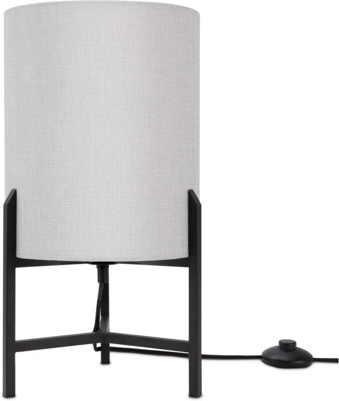 Stehleuchte Tischleuchte Wohnzimmer Schlafzimmer Stofflampe Modern Deko Stylisch Stehleuchte, Schwarz-Grau - Paco Home