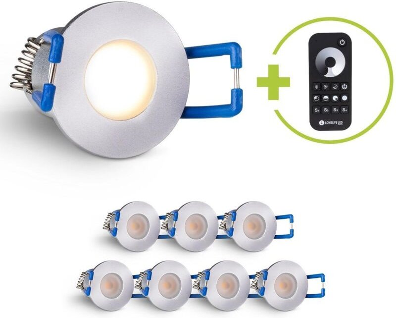 Einbaustrahler Mini Livorno 3W 2700K IP65 - Farbe: silber - Anzahl: 8x