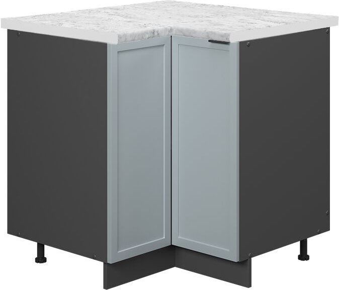 Vicco - Eckschrank Fame-Line, Hellblau-grau, 80.5 cm , ap Marmor