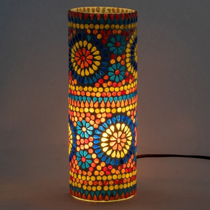 Mosaik-Tischlampe im exotischen Design