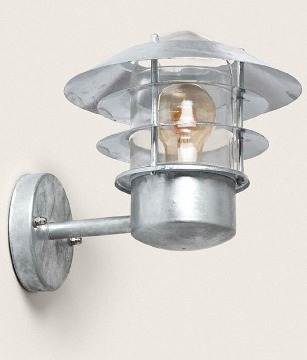 Efectoled - Wandleuchte Außen Verzinkter Stahl Coastal Stage Inferior Silber