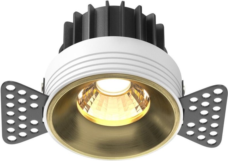 Maytoni Round Randloses Einbau-Downlight Messing 3000K 810lm