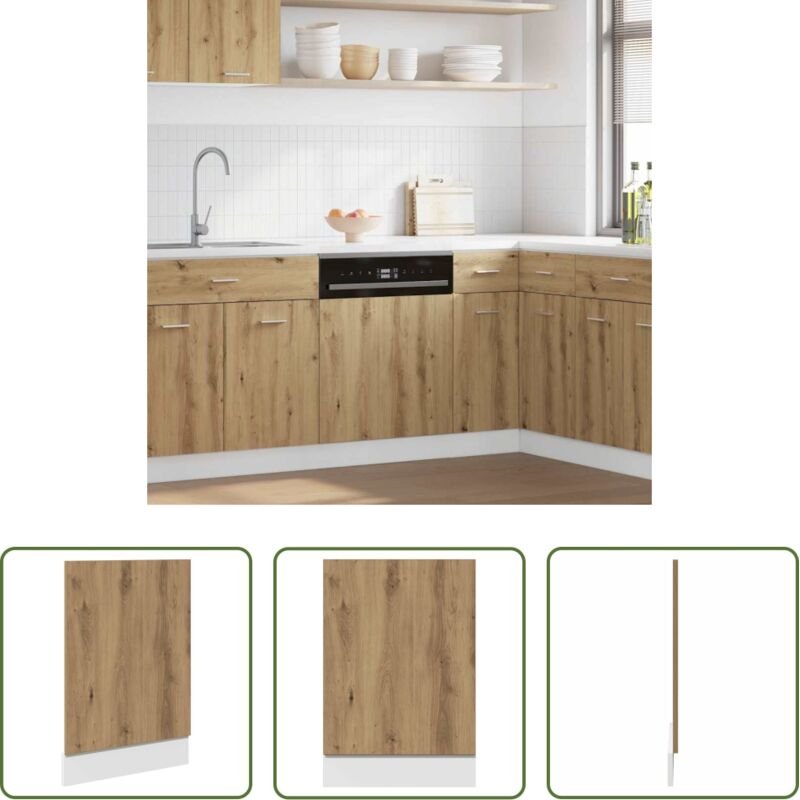 Holzwerkstoff - Geschirrspülerblende Lyon Artisan-Eiche 45x3x67 cm Holzwerkstoff