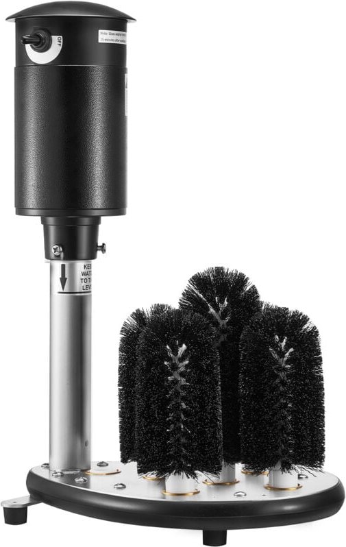 Elektrischer Gläserspüler Glasreiniger mit 5 Bürsten für Bars, 1200 Tassen/h Weinglas-Reinigungsmaschine, Gläserspülmasc...