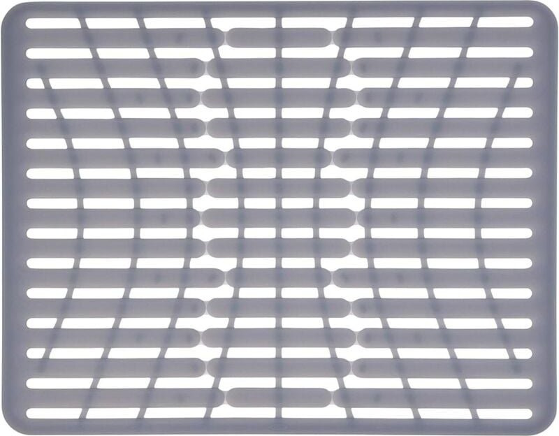 Hitzebeständiger, lebensmittelechter Silikonschutz für Spüle mit 3 reservierten Löchern, 28,5 x 32 cm, waschbar in der S...