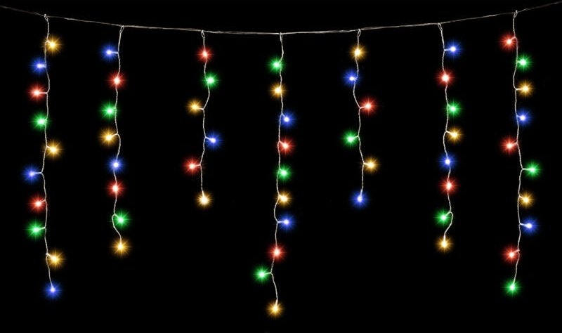 SALCAR LED Eisregen Lichterkette Außen 2m, 80er LED Lichtervorhang Innen Weihnachten mit 8 Modi und Memory-Funktion, Was...