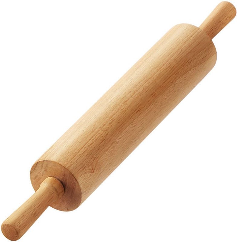 Nudelholz aus Holz, Teigroller, Küchenzubehör, Nudelholz, Holz, 43 x 5,5 cm