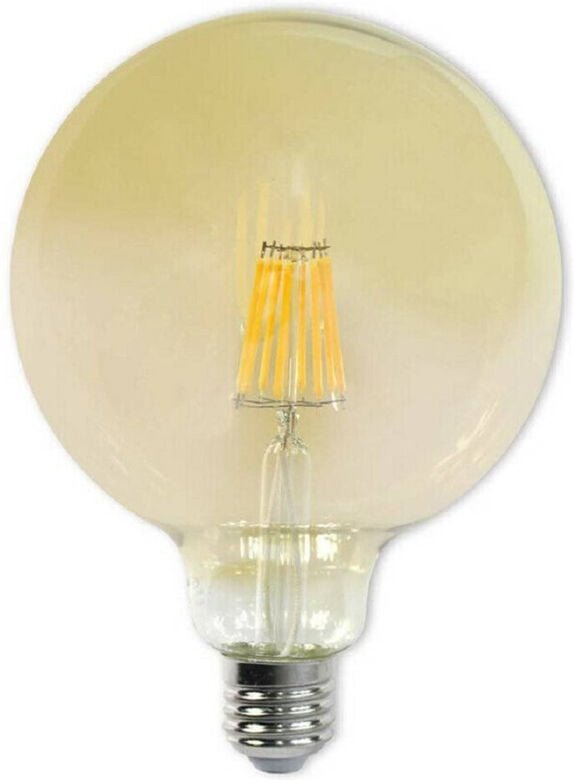 Trade Shop Traesio - Trade Shop - Vintage Filament LED-Lampe 12W E27 Bernstein Kugel G125 warmes Licht G125-O12C -