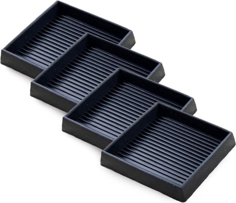 4 StüCk Rutschfeste MöBelpolster - 7,6 x cm Quadratische Gummi-Anti-Rutsch-GießRollenbecher, Beinuntersetzer für Couch, ...