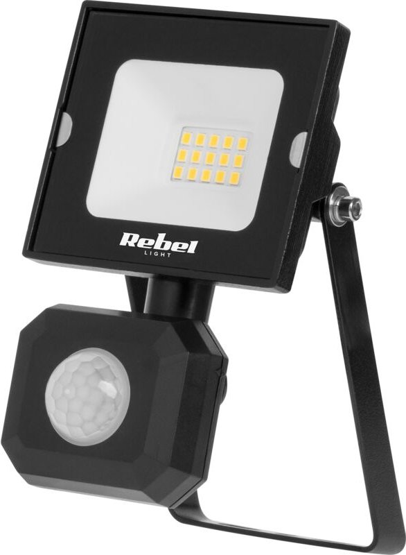 10-W-Rebel-LED-Strahler mit Dämmerungs- und Bewegungssensor, 6500 K, 230 V