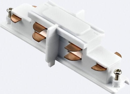 Ledkia - Verbinder Typ i für 3-Phasenstromschiene dali Track Einbau Aluminium Weiß