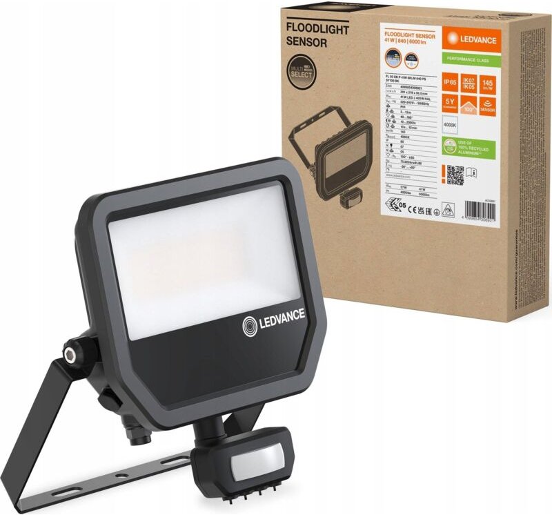 Ledvance Flutlicht Sensor 41W Schwarz IP65 Außen