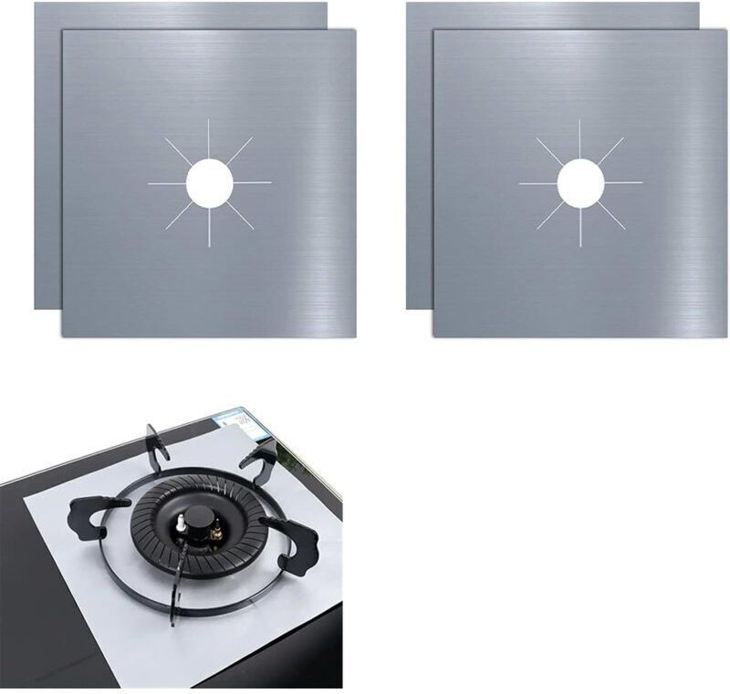 Gaskochfeldschutz, Gasherdmatte, Gasbrennerschutz, Gasherdschutz, 0,2 mm Schutzabdeckung für Kochfelder, Gasherd