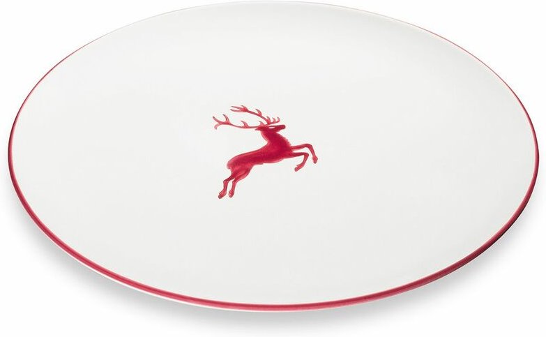 Gmundner Keramik - Bordeauxr. Hirsch, Platzteller Cup (ø 32cm)
