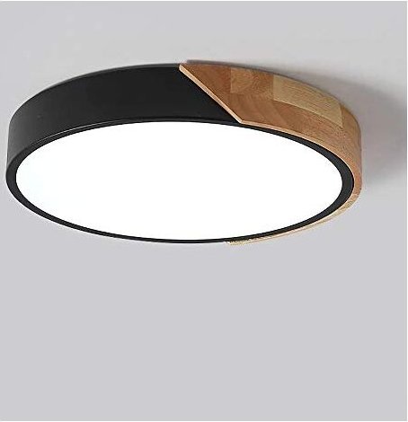 Goeco - LED-Deckenleuchte im modernen Design, Schwarz, 30 x 5 cm, warmes Licht 3000 k, 30 w, 220 v, ideal für Zuhause, B...