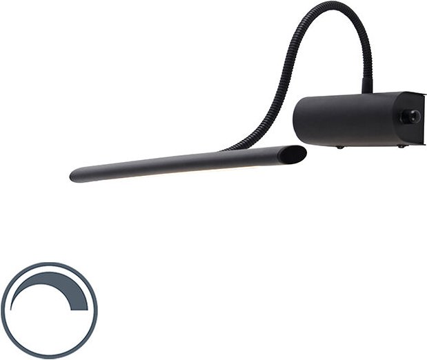 Design Wandleuchte schwarz 32 cm inkl. led mit Dimmer - Tableau