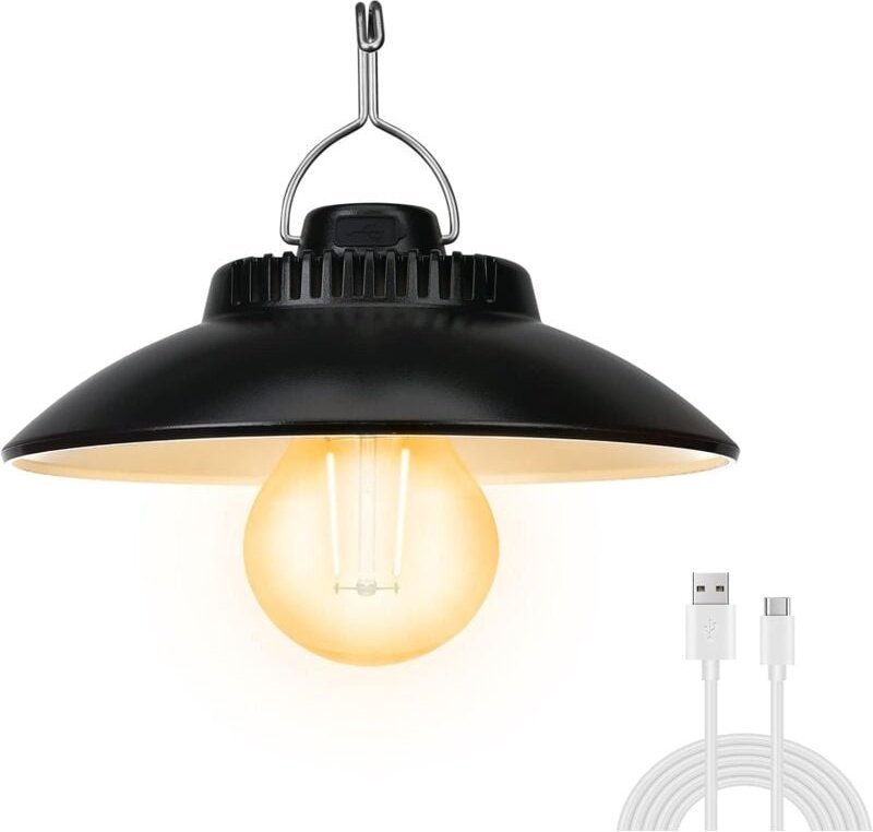 Bluedeer - Campinglampe Aufladbar, Retro led Campinglaterne, 200 Lumen, IPX4 Wasserdicht, 2600 mAh, Zeltlampe für Campin...