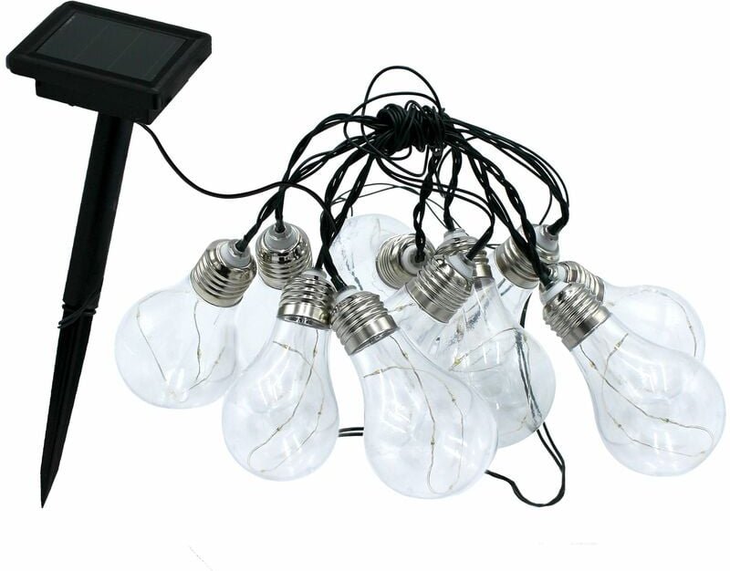 Solar Lichterkette Mit 10 Glühbirnen fantasy 3.75m