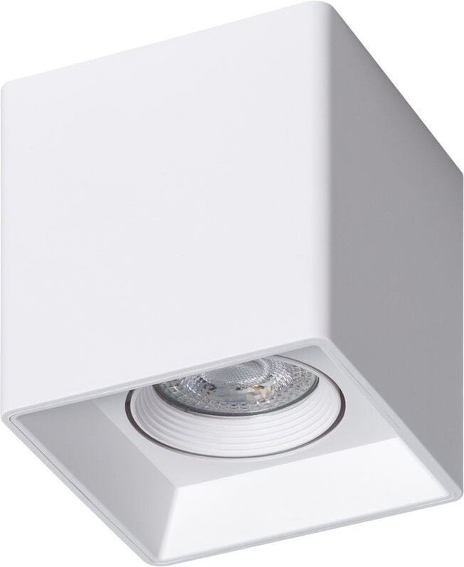 Efectoled - Deckenleuchte Quadratisch Weiss mit GU10 Glühbirne Space 2700K Warmweiß