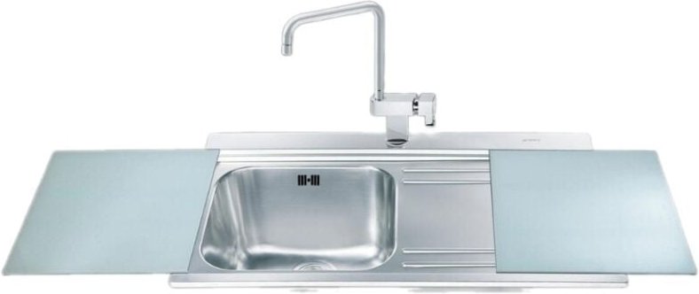 Waschbecken 90x50 cm mit rechter Abtropffläche