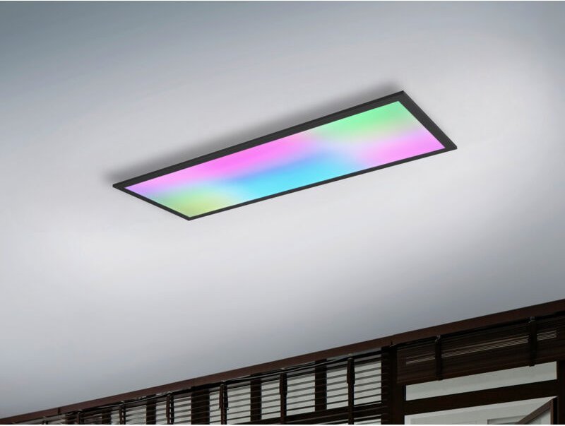 Reality Leuchten - led Deckenleuchte beta mit Fernbedienung und rgbw Farbwechsler, Breite 80cm