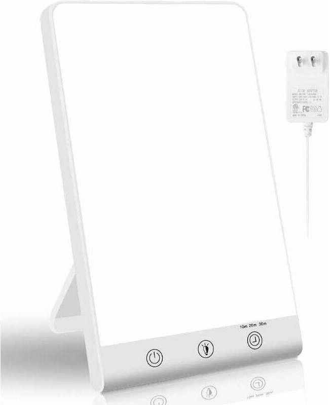 10000 Lux Lichttherapielampe, Tageslichtlampe mit Timer und einstellbarer Helligkeit, UV-freie LED, Speicherfunktion, ko...